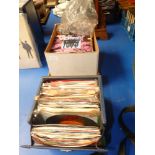 Two Boxes of 50's-70's Rock & Pop 7" Vinyl Singles