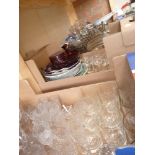 4 boxes Glassware and china etc.