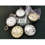 Five Silver Pocketwatches
