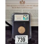 Boxed Queen Victoria Young Head Gold Sovereign Coin - 8g