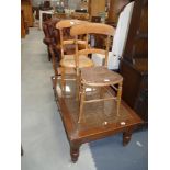 Glass top coffee table and 2 bedroom chairs