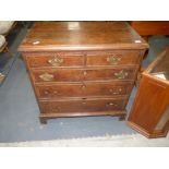 Antique oak 4 ht chest