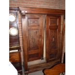 Large Antique Carved Oak Wardrobe