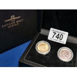 Hundred Year 1914-2014 Two Gold Sovereign Coin Set - 16g total