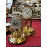 Pair of German Domed Mantle Clocks