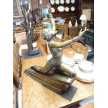 metal and bronze dancer figure