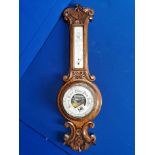 Antique Oak Barometer