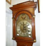 Antique Oak Grandfather clock by Travis