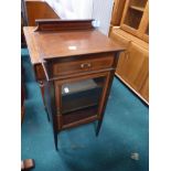 Edwardian inlaid music cabinet