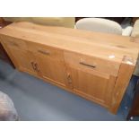 Modern light oak sideboard