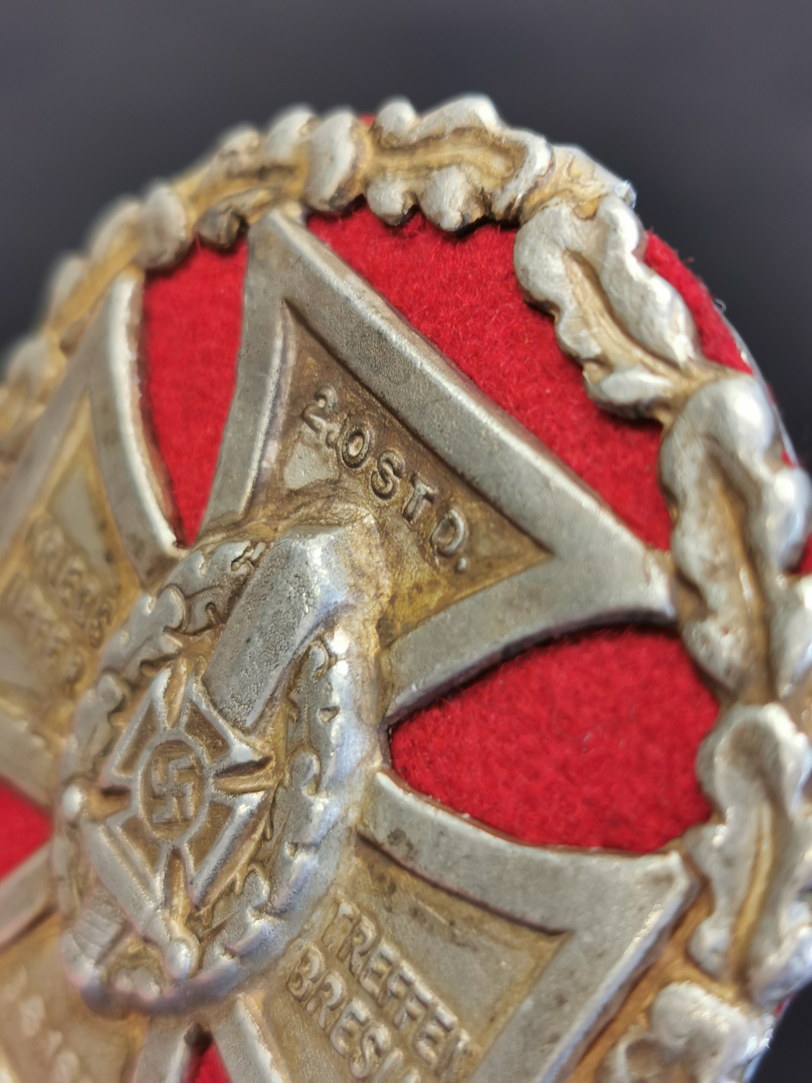 German Nazi Keigs-Treffen Opfer Breslau 1934 Shield - Image 3 of 3
