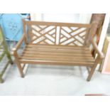 Painted garden bench