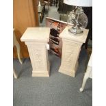 Pair of cherub and floral stands (1 A/F)
