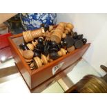Antique Wooden Chess Set