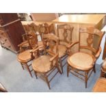 Set of 6 antique mahogany french chairs