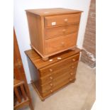 Modern pine chest and bedside cabinet