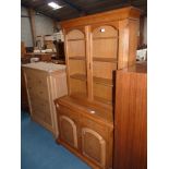 Oak repro display cabinet