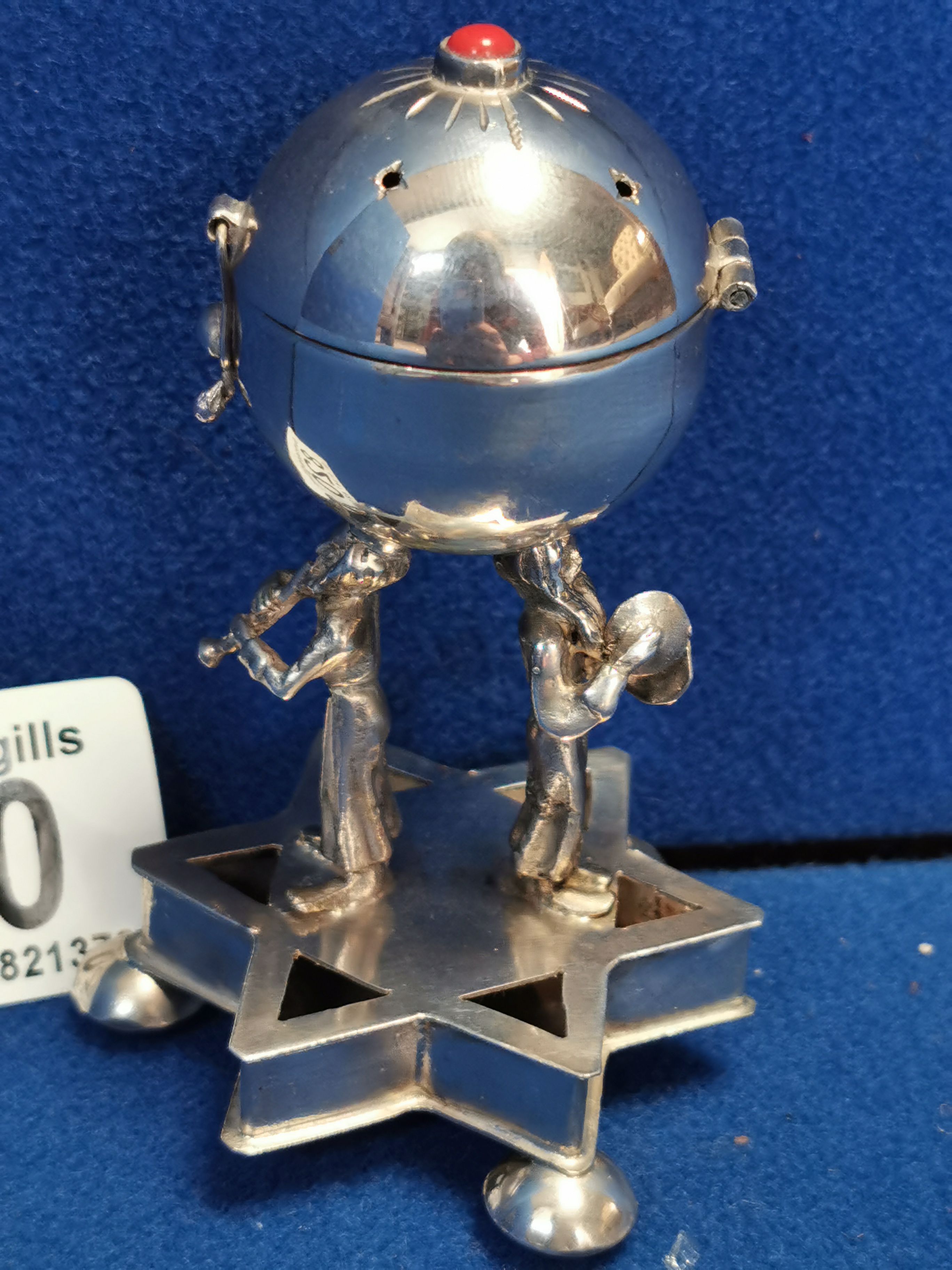 Russian Silver Globe Spice Holder