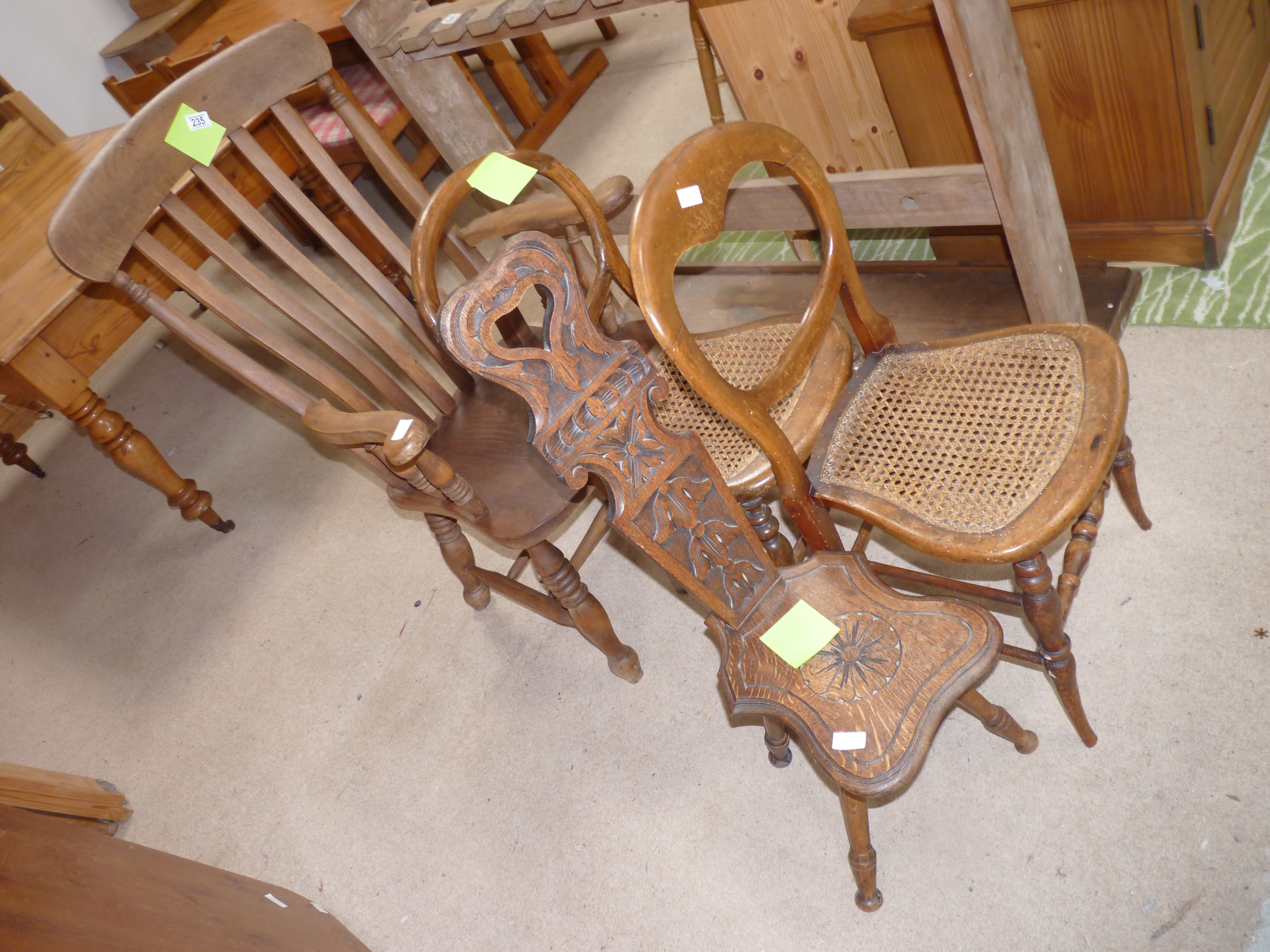 Farmhouse chair and 2 bedroom chairs