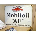 Mobiloil AF Gargoyle enamel sign