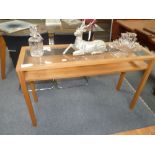 Beech console table