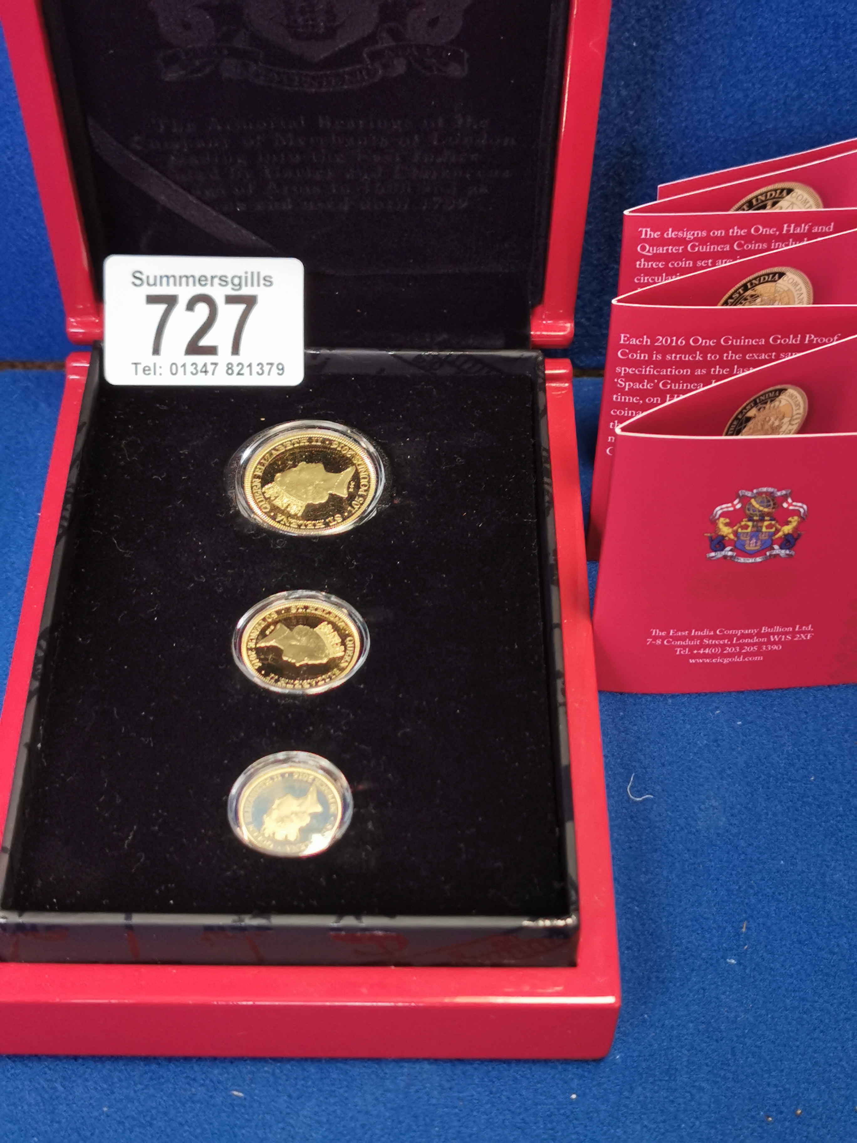 Boxed 2016 Guinea Gold Proof Three Coin Set 14.7g total