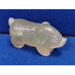 Chinese Jade Piglet Figure