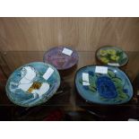 Set of Four Chelsea Pottery Pin Dishes