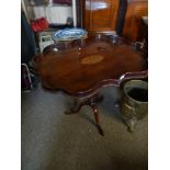 Victorian Inlaid Wood Tray/Console Table