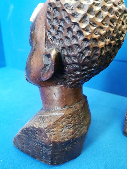 Pair of Carved African Busts - Image 3 of 3