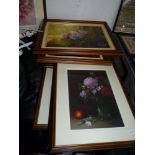 Collection of Lillian Knaggs Floral Oils & Watercolours