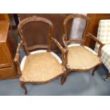 2 Mahogany armchairs