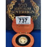 2013 Australian Gold Sovereign - 8g