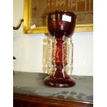 Ruby Glass Victorian Lustre