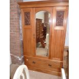 Pitch pine wardrobe