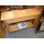 Oak console table