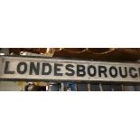 Large Londesborough Wooden Railway Sign