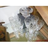 Waterford crystal votive and sherry glasses etc