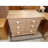 Victorian pine 3 Ht chest