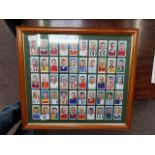 Framed Wills Cigarette Card Set of 50 Association Football Players