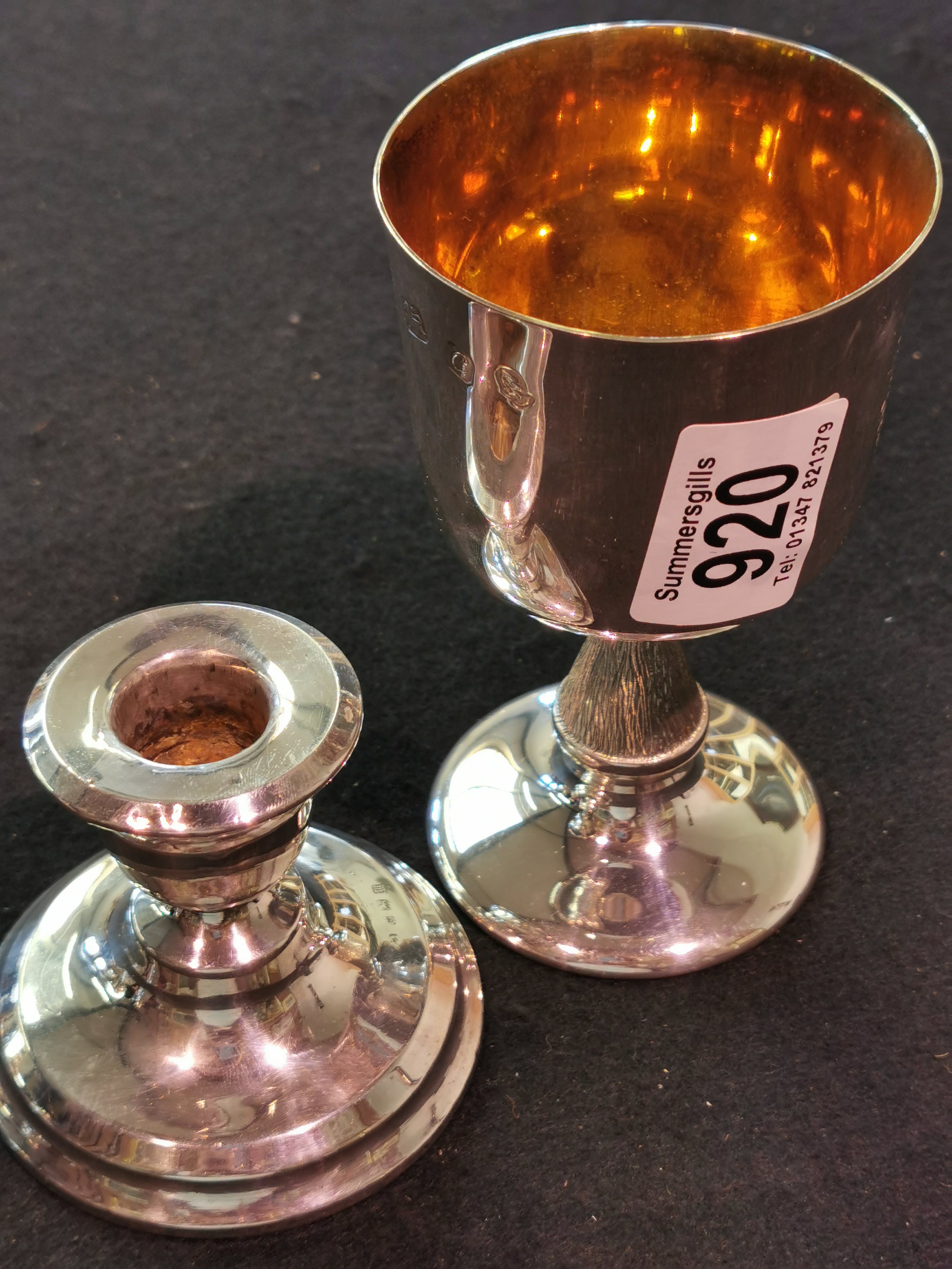 Silver Jubilee Goblet & Candlestick - 144g