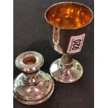 Silver Jubilee Goblet & Candlestick - 144g