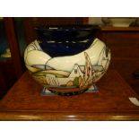 Moorcroft Trial Planter w/village scene