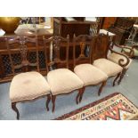 5 x Victorian dining chairs