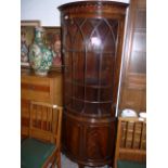 Mahogany Repro corner cupboard