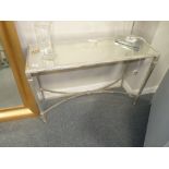 New metal console table