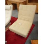 Pair of retro leather chairs and stool