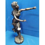 Bronze Effect Lady Figure