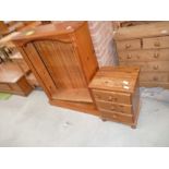 Pine bedside cabinet and shelf unit