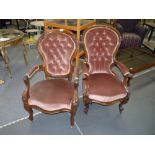 2 x Antique armchairs